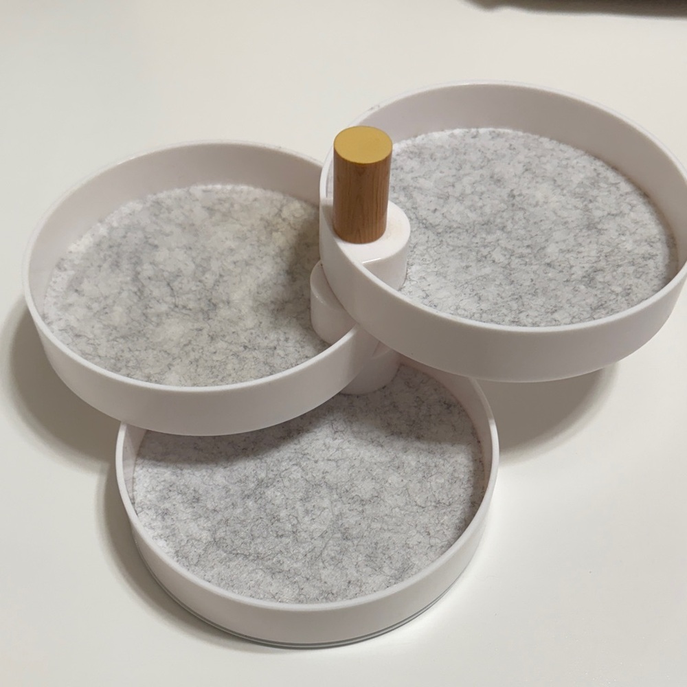 White Rotating Jewelry Organizer
